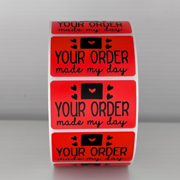 Your Order Made My Day Stickers | Pink Thank You Labels | Cute Packaging labels - Picture 8 of 11